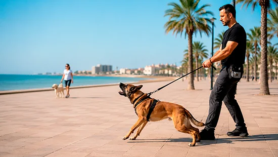 Trabajo de modificación de conducta para perro reactivo con otros perros en San Javier y Mar Menor